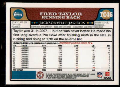 2008 Topps Chrome #TC46 Fred Taylor Xfractors