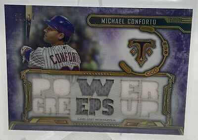 2020 Topps Triple Threads Michael Conforto Triple Threads Relics Amethyst #/27