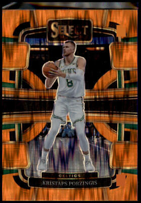 2023-24 Panini Select #62 Kristaps Porzingis Orange Flash Prizms