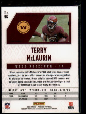 2021 Panini Phoenix #96 Terry McLaurin Fire Burst