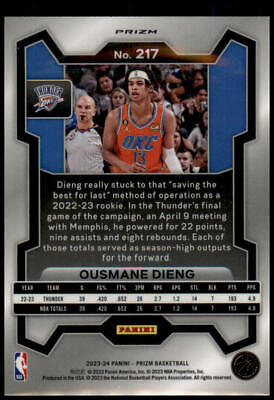 2023-24 Panini Prizm #217 Ousmane Dieng Prizms Silver