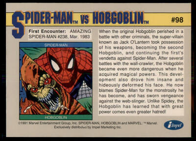 1991 Impel Marvel Universe II #98 Spider-Man vs. Hobgoblin