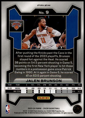 2023-24 Panini Prizm #9 Jalen Brunson Prizms Red Ice