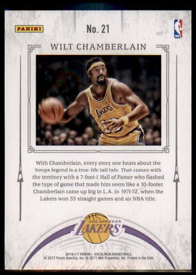 2016-17 Panini Excalibur #21 Wilt Chamberlain Jousting