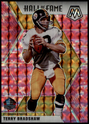 2020 Panini Mosaic #286 Terry Bradshaw Prizm Camo Pink