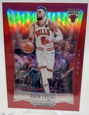 2023-24 Panini Prizm Deca #10 Zach LaVine Base Prizms Red #/199