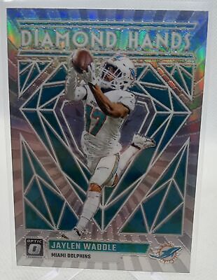 2023 Donruss Optic #DH-JW Jaylen Waddle Diamond Hands Silver Prizm