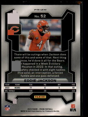 2023 Panini Prizm #52 Eddie Jackson Green Wave