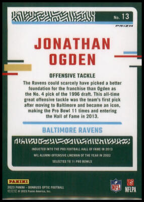 2023 Donruss Optic #13 Jonathan Ogden Holo