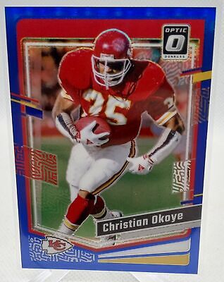 2023 Donruss Optic #89 Christian Okoye Blue #/199