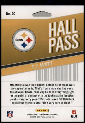 2023 Panini Contenders #20 T.J. Watt Hall Pass