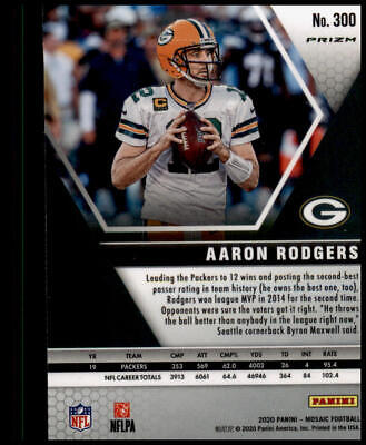 2020 Panini Mosaic #300 Aaron Rodgers Prizm Camo Pink