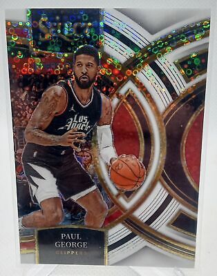 2023-24 Panini Select #187 Paul George White Disco Prizms #/75