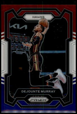 2023-24 Panini Prizm #112 Dejounte Murray Prizms Red White and Blue