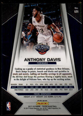 2017-18 Panini Prizm #121 Anthony Davis Prizms Silver