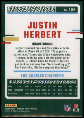 2023 Donruss Optic #104 Justin Herbert