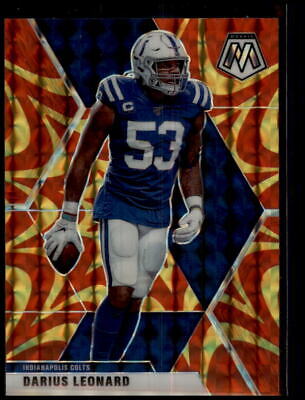 2020 Panini Mosaic #93 Darius Leonard Prizm Reactive Gold