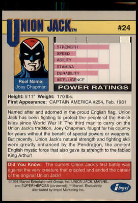 1991 Impel Marvel Universe II #24 Union Jack