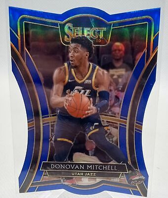 2019-20 Panini Select #196 Donovan Mitchell Blue Prizms Die Cut #/249