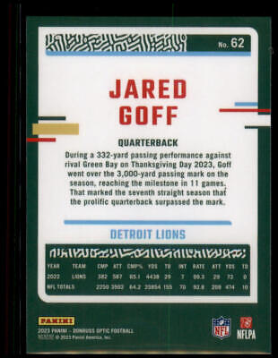 2023 Donruss Optic #62 Jared Goff