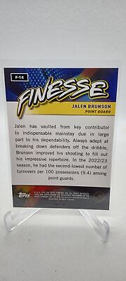 2023-24 Topps Chrome #F-14 Jalen Brunson Finesse Gold Refractor /50