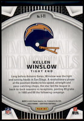 2023 Panini Certified #I-11 Kellen Winslow Immortals