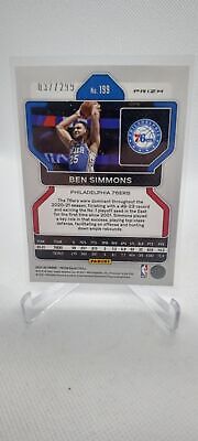 2021-22 Panini Prizm #199 Ben Simmons Red #/299