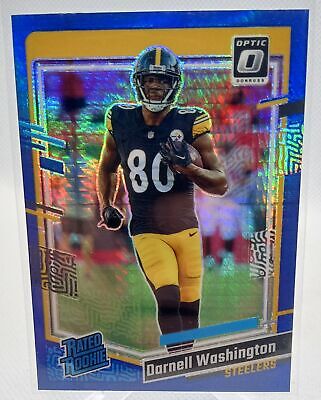 2023 Donruss Optic #286 Darnell Washington Blue Hyper Prizm Rated Rookie