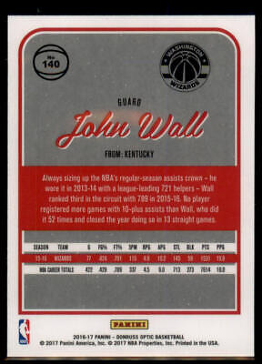 2016-17 Donruss Optic #140 John Wall 1st Year Optic