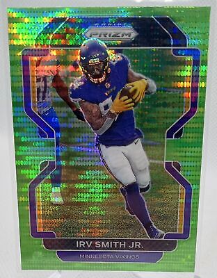 2021 Panini Prizm #127 Irv Smith Jr. Neon Green Pulsar Prizm