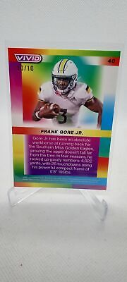 2024 Leaf Vivid #40 Frank Gore Jr. Lava Yellow #/10