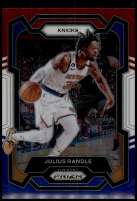 2023-24 Panini Prizm #18 Julius Randle Prizms Red White and Blue