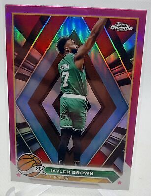 2023-24 Topps Chrome #78 Jaylen Brown Pink Refractors