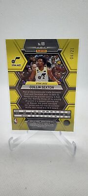 2022-23 Panini Mosaic #69 Collin Sexton Choice Green Fusion #/21