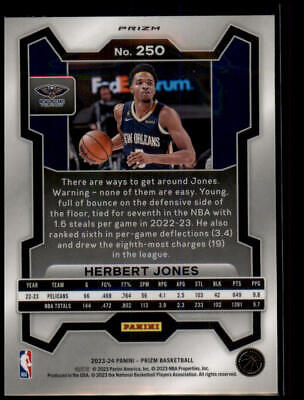 2023-24 Panini Prizm #250 Herbert Jones Prizms Red White and Blue