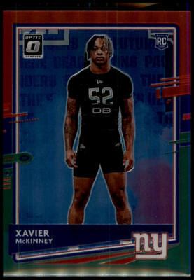 2020 Donruss #P-271 Xavier McKinney Optic Preview Red and Green