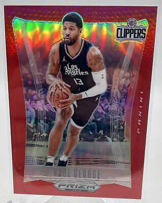 2023-24 Panini Prizm Deca #86 Paul George Base Prizms Red #/199