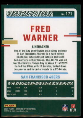 2023 Donruss Optic #171 Fred Warner