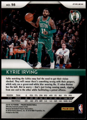 2018-19 Panini Prizm #9 Kyrie Irving Fireworks Hyper