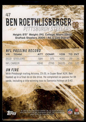 2014 Topps Fire #47 Ben Roethlisberger