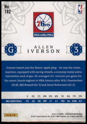 2016-17 Panini Excalibur #182 Allen Iverson