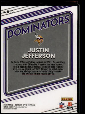 2022 Donruss Optic #D-10 Justin Jefferson Dominators