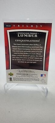 2005 UD Trilogy #PR-KG1 Ken Griffey Jr. Generations Lumber Bat  Silver  #/115