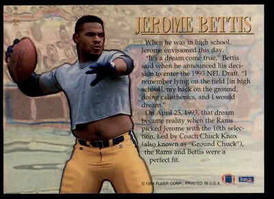 1994 Fleer #2 Jerome Bettis Jerome Bettis: Rookie of the Year