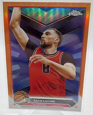 2023-24 Topps Chrome #55 Zach LaVine Orange Refractors #/25