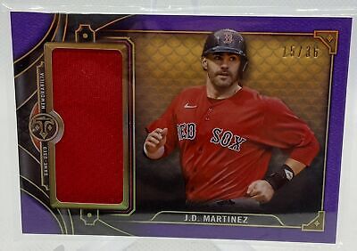 2022 Topps Triple Threads #SJR1-JM1 J.D. Martinez Jumbo Relics Amethyst #/36