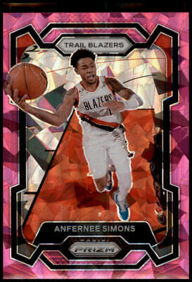 2023-24 Panini Prizm #106 Anfernee Simons Prizms Pink Ice