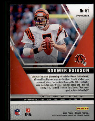 2020 Panini Mosaic #51 Boomer Esiason Prizm Camo Pink