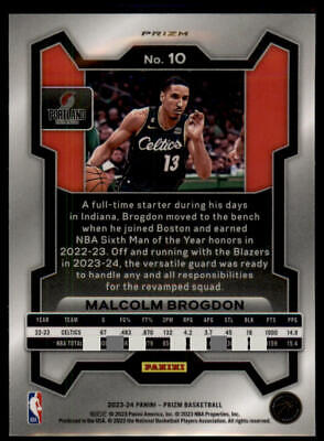 2023-24 Panini Prizm #10 Malcolm Brogdon Prizms Pink Ice