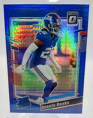 2023 Donruss Optic #278 Deonte Banks Blue Hyper Prizm Rated Rookie